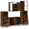 4 Piece Bathroom Furniture Set - Smoked Oak | HipoMarket