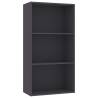 3-Tier Book Cabinet Grey - Modern Storage Solution | HipoMarket