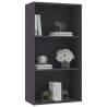 3-Tier Book Cabinet Grey - Modern Storage Solution | HipoMarket