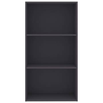 3-Tier Book Cabinet Grey - Modern Storage Solution | HipoMarket