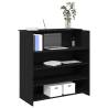  Reception Desk Black Oak 100x50x103.5 cm Engineered Wood Colour black Size 100 x 50 x 103.5 cm 