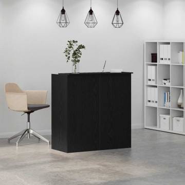 Reception Desk Black Oak 100x50x103.5 cm - Stylish Design