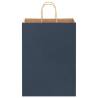 Sustainable Blue Paper Bags with Handles - 250 pcs | HipoMarket