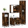 Stylish 4 Piece Bathroom Furniture Set - Smoked Oak