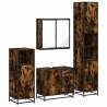 Stylish 4 Piece Bathroom Furniture Set - Smoked Oak