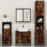 Stylish 4 Piece Bathroom Furniture Set - Smoked Oak