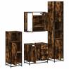 Stylish 4 Piece Bathroom Furniture Set - Smoked Oak