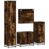 Stylish 4 Piece Bathroom Furniture Set - Smoked Oak