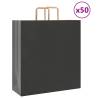  Paper Bags 50 pcs with Handles Black 45x17x48 cm Colour black Size 45 x 17 x 48 cm Quantity in Package 50 