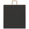 50 Black Paper Bags with Handles - Eco-Friendly Packaging