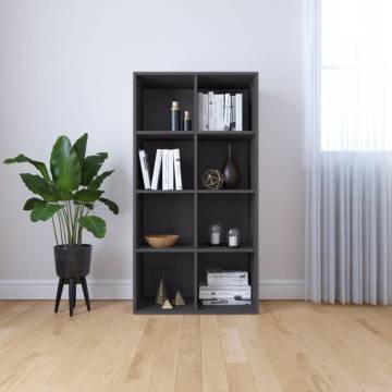 Stylish Grey Book Cabinet & Sideboard - 66x30x130 cm