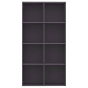 Stylish Grey Book Cabinet & Sideboard - 66x30x130 cm