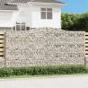 Arched Gabion Baskets 4 pcs 400x30x200/220 cm Galvanised Iron Size 400 x 30 x 200/220 cm Quantity in Package 4 