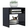 High Gloss Black Bedside Cabinet - Stylish & Durable Design