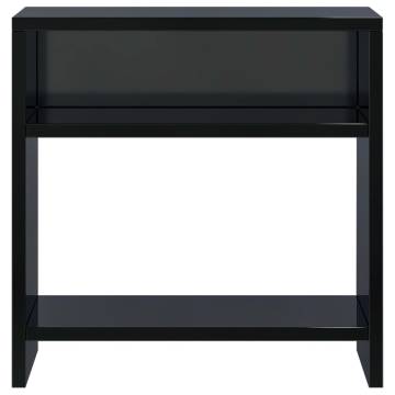 High Gloss Black Bedside Cabinet - Stylish & Durable Design