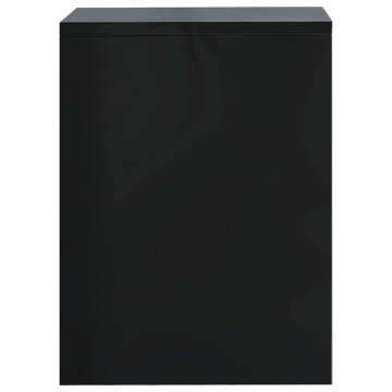 High Gloss Black Bedside Cabinet - Stylish & Durable Design