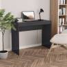  Desk High Gloss Grey 90x40x72 cm Engineered Wood Colour high gloss grey 