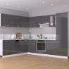 High Gloss Grey Hanging Cabinet - Space Saving Storage