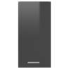 High Gloss Grey Hanging Cabinet - Space Saving Storage