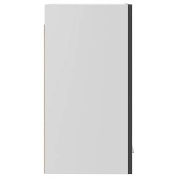 High Gloss Grey Hanging Cabinet - Space Saving Storage