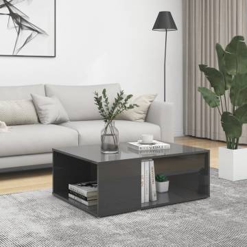 High Gloss Grey Coffee Table - Modern Design | HipoMarket