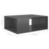 High Gloss Grey Coffee Table - Modern Design | HipoMarket