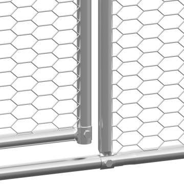 Outdoor Chicken Cage 2x12x2m - Galvanised Steel & Safe Design