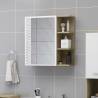  Bathroom Mirror Cabinet White and Sonoma Oak 62.5x20.5x64 cm Engineered Wood Colour white and sonoma oak Quantity in Package 1 