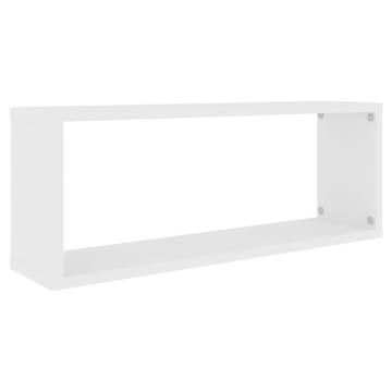 Wall Cube Shelf Set - White & Sonoma Oak | 60x15x23 cm