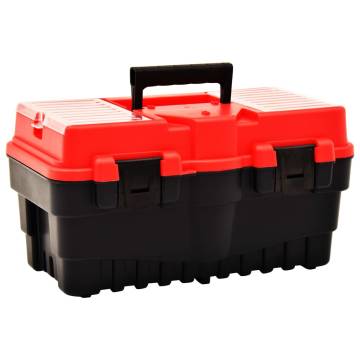 Durable Red Plastic Tool Box - 462x256x242 mm | HipoMarket