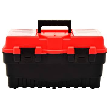 Durable Red Plastic Tool Box - 462x256x242 mm | HipoMarket