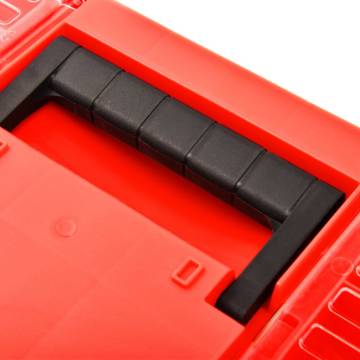 Durable Red Plastic Tool Box - 462x256x242 mm | HipoMarket