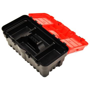 Durable Red Plastic Tool Box - 462x256x242 mm | HipoMarket