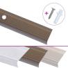 L-shaped Aluminium Stair Nosings - 5 pcs, Brown, 134 cm