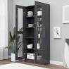 Vitrine Cabinet High Gloss Grey - Stylish Storage Solution