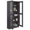 Vitrine Cabinet High Gloss Grey - Stylish Storage Solution