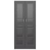 Vitrine Cabinet High Gloss Grey - Stylish Storage Solution