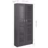 Vitrine Cabinet High Gloss Grey - Stylish Storage Solution