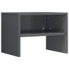 Stylish High Gloss Grey Bedside Cabinets - Set of 2