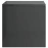 Stylish High Gloss Grey Bedside Cabinets - Set of 2