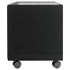 High Gloss Black TV Cabinet with Castors | 90x35x35 cm