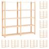 5-Tier Storage Racks 10 pcs 170x38x170 cm Solid Pinewood 500 kg Quantity in Package 1 Amount 10 