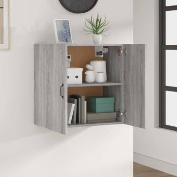 Stylish Wall Cabinet Grey Sonoma - 60x31x60 cm