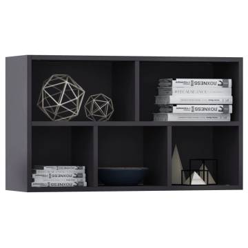 Book Cabinet Sideboard Grey 50x25x80 cm | Hipomarket