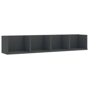 CD Wall Shelf Grey - Stylish Storage Solution for Your Collection