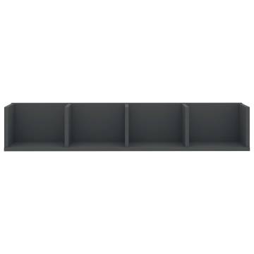 CD Wall Shelf Grey - Stylish Storage Solution for Your Collection