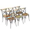 Solid Reclaimed Wood Dining Chairs - 6 Piece Set | HipoMarket