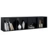 High Gloss Black Book Cabinet & TV Cabinet - Stylish Storage