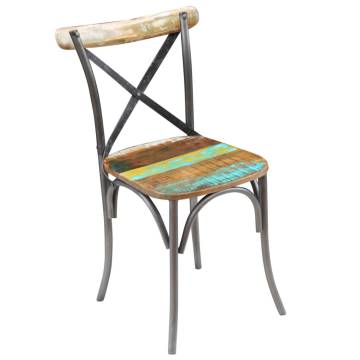 Solid Reclaimed Wood Dining Chairs - 6 Piece Set | HipoMarket