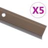  Stair Nosings in L-shape 5 pcs Aluminium 134 cm Brown Colour brown Size 67 cm (10 pcs) Fastening dowels and screws 